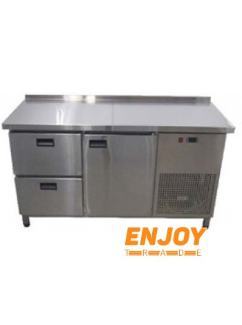 Холодильный стол 1400х600х850 (1 дверь + 2 ящика)